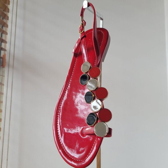 Miaolv Clip Toe Thong Flat Slingbacks Ankle Strap Sandals (Size: 9½) - Picture 5 of 12